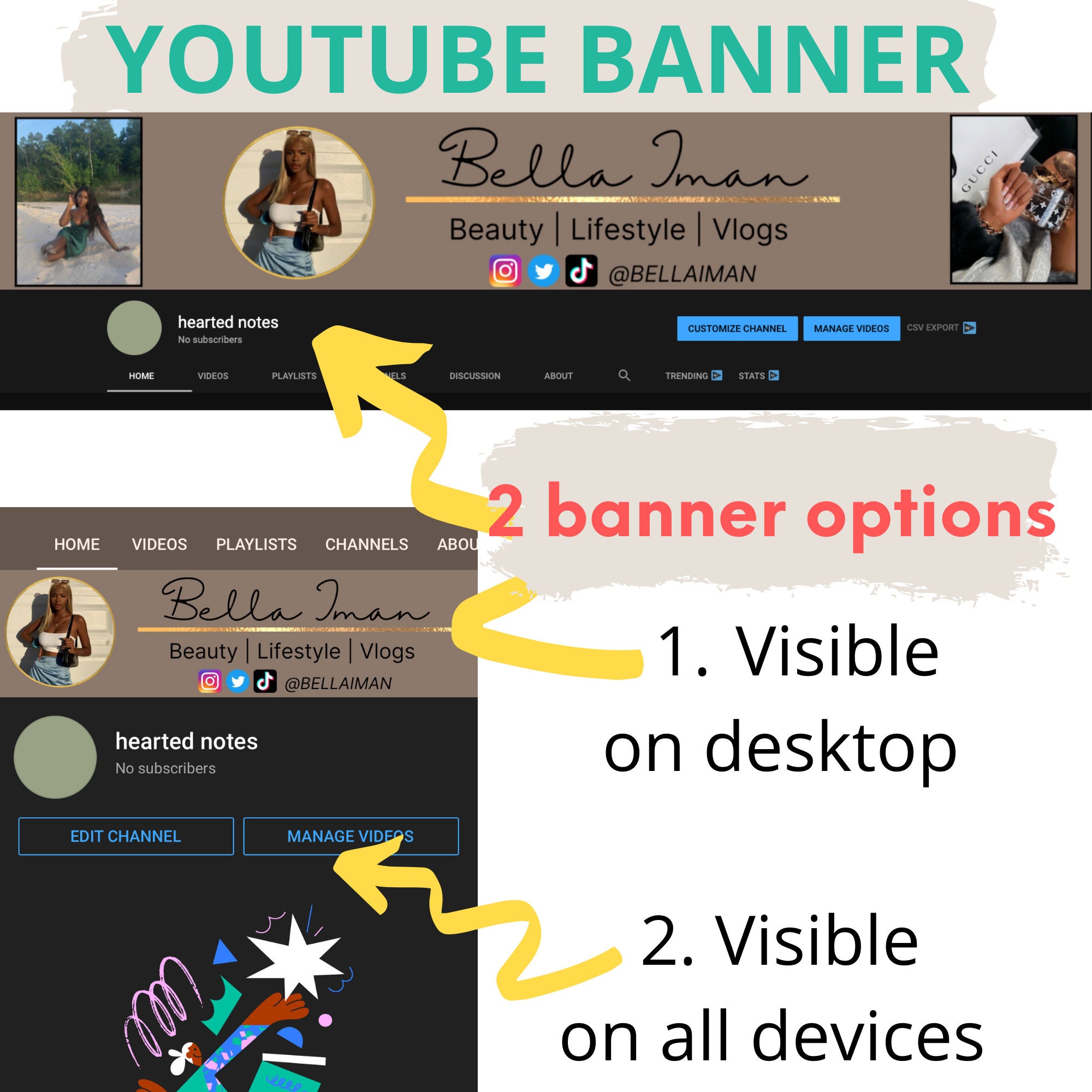 Custom Animated Youtube Intro and Outro Youtube Template | Etsy