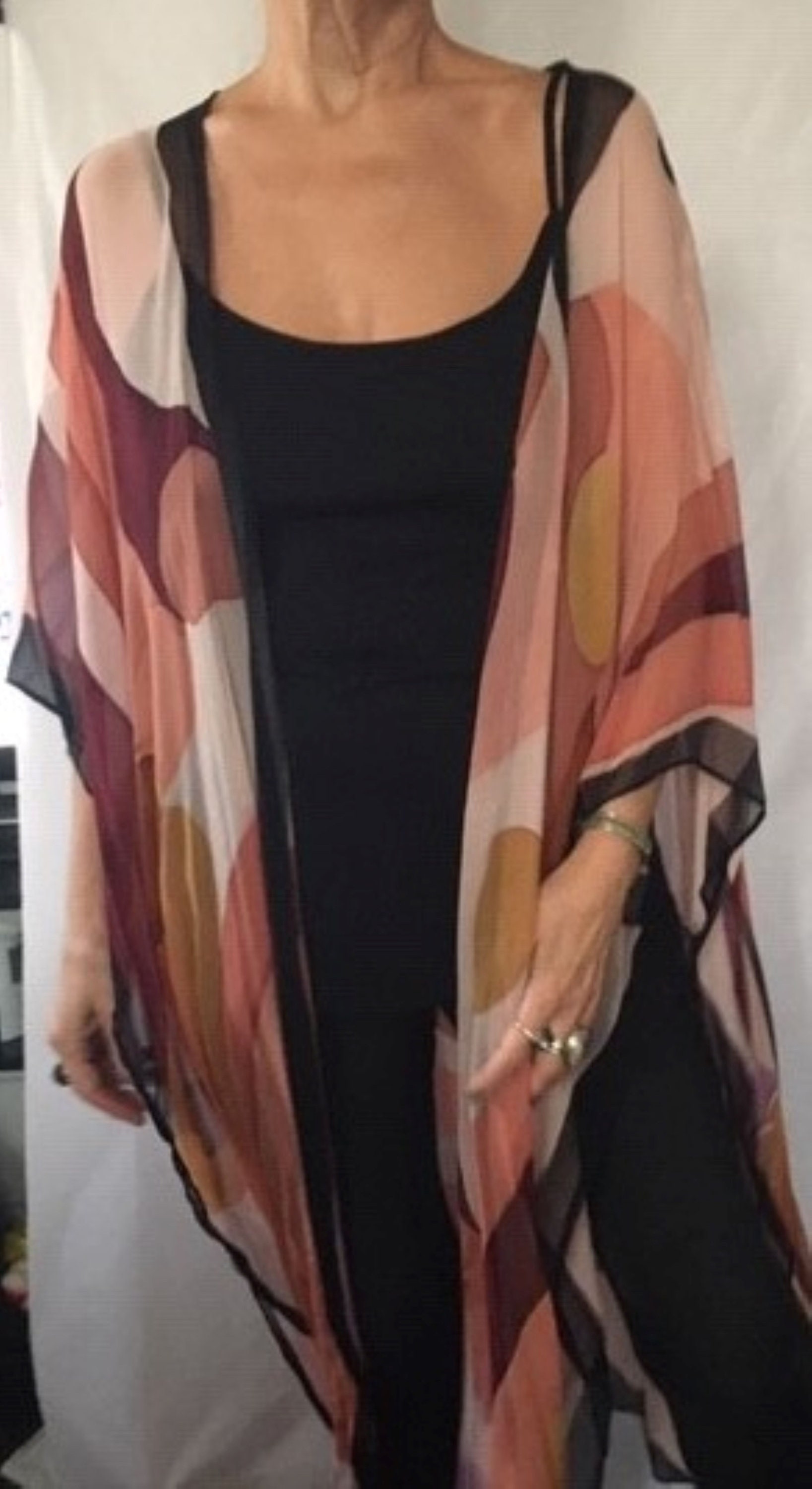 chiffon long tunic