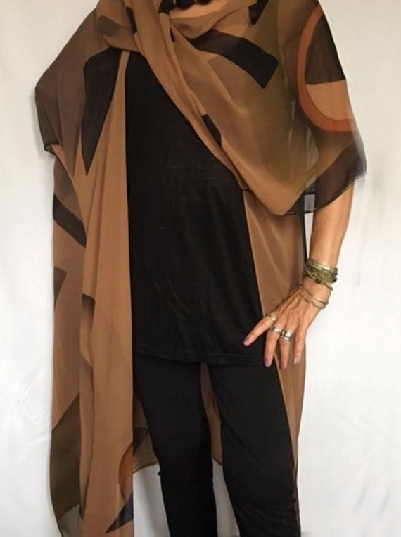 Silk Chiffon One size woman's tunic shops