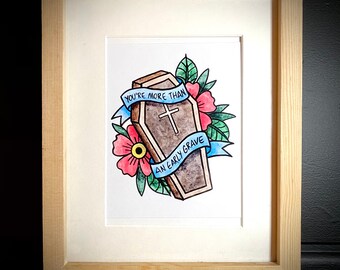 Grave Tattoo Etsy