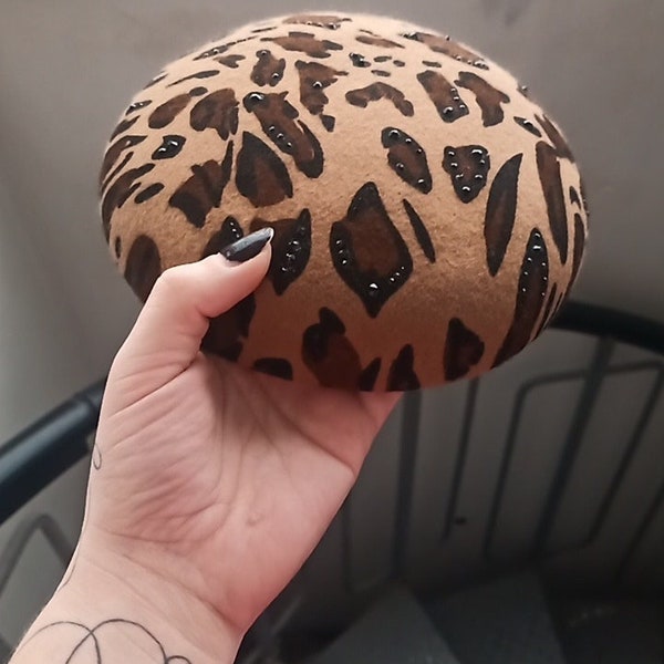 Bibi Big Léopard / Big Leopard Fascinator / Pillbox Big Leopard