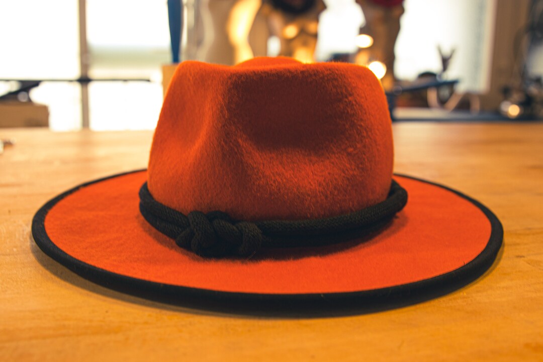 Hat Trilby Hat Orange SHIBARI ETERNITY Etsy Hat Trilby Hat Orange SHIBARI ETERNITY Etsy