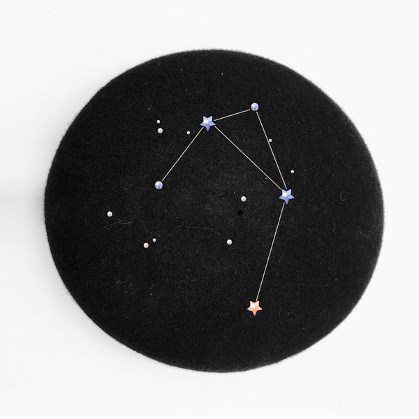 Bibi Astro / Zodiac Fascinator / Pillbox Constellation BALANCE / LIBRA