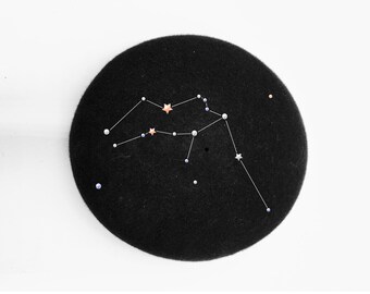 Bibi Astro / Zodiac Fascinator / Pillbox Constellation VERSEAU / AQUARIUS