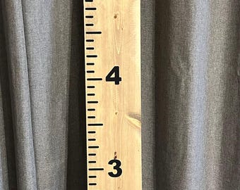 Boho Farmhouse, Height Growth Chart, One Piece Wood, Measuring Ruler, Children&#39;s Room, Personalize, Keepsake, Free Shipping, Made to Order