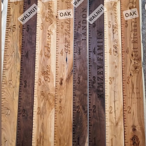 Boho Farmhouse Height Growth Chart, One Piece Wood, Measuring Ruler Children's Room , Personalize Measuring, Free Shipping, Made to Order