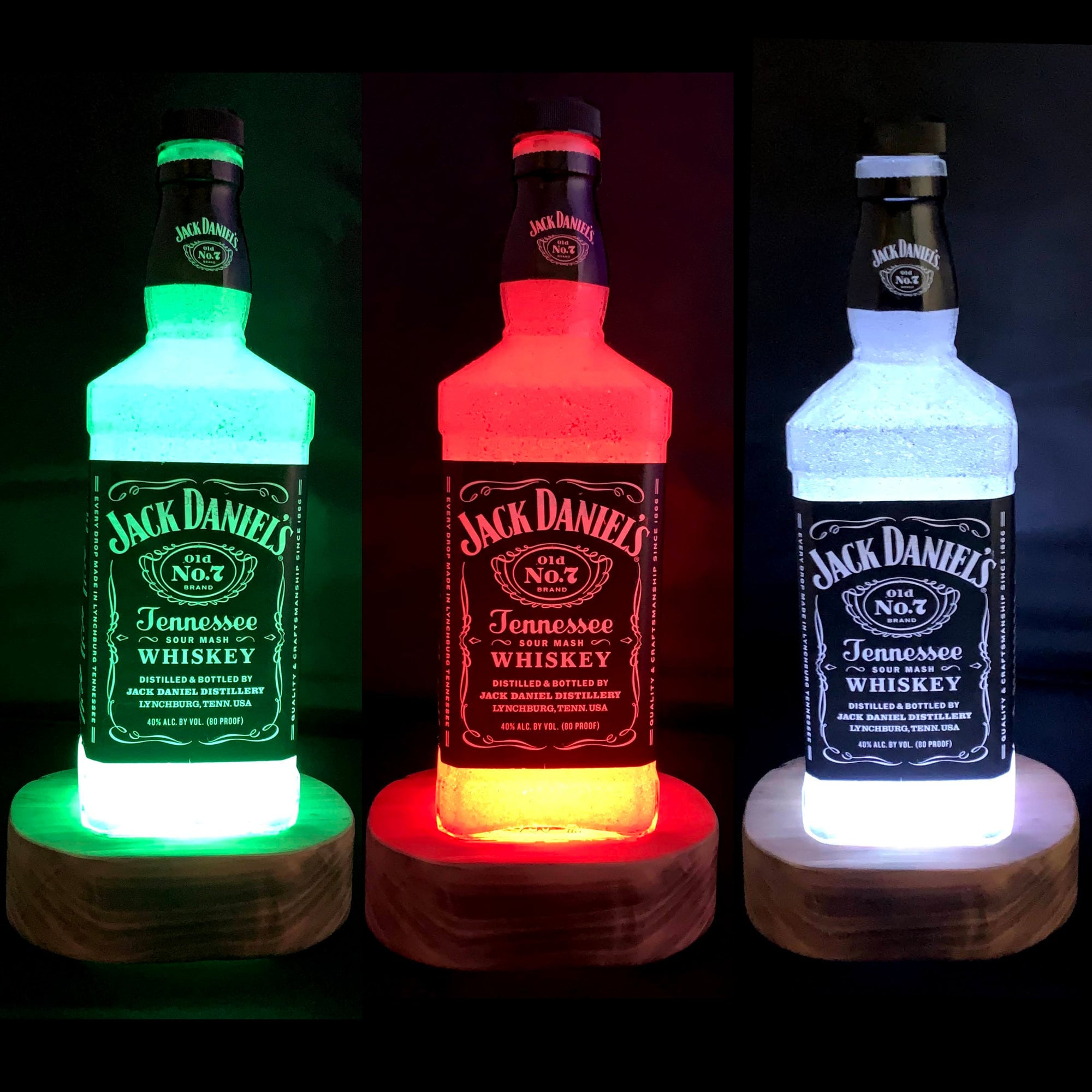 Jack Daniels Farbe ändern Schnurlose LED Flasche Lampe | Etsy