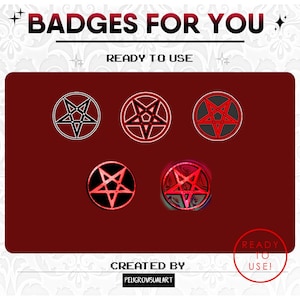 PENTAGRAM Sub Badges for Twitch (x5)