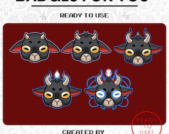 5 Baphomet Twitch Sub Badges: Goth Streamer Channel Points
