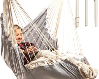 Hanging Hammock Chair Swing - Hanging Chair for Bedroom, Indoor Swing Chair for Adults, Outdoor & Indoor Hammock Chair, Swinging Chair
