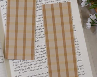 Brown Gingham Bookmark | Book Lovers Gifts | Cozy Bookmarks | Book Accessories