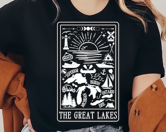 Koszulka letnia unisex Great Lakes Midwest Michigan
