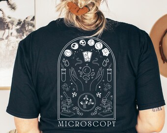 Microscopy Tarot Card Inspired Unisex Tee, Laboratory Shirt