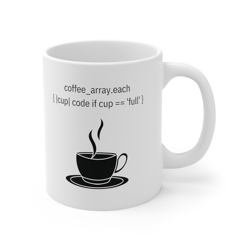 Mug en céramique Ruby Code, cadeau pour développeur de logiciels (11 oz) image 2
