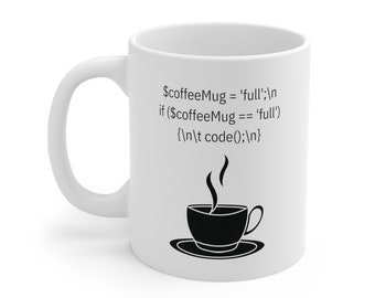 Php Coding Becher, Software Entwickler Geschenk, 11 Unzen Keramikbecher