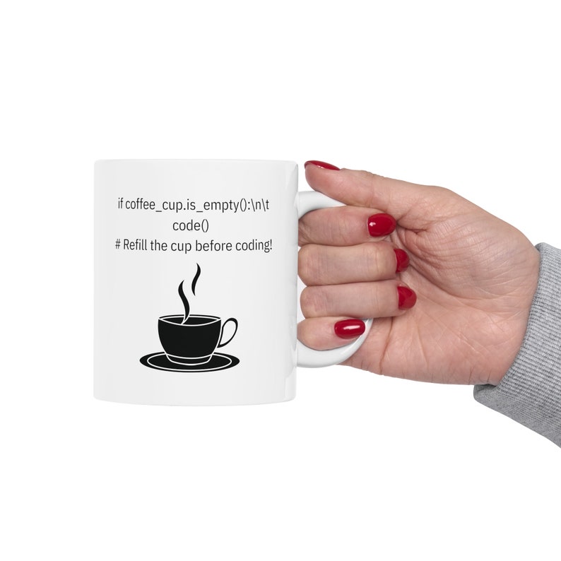 Caneca de cerâmica com código Python, presente para desenvolvedor de software, 325 ml imagem 5