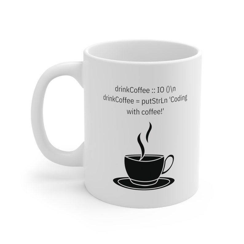 Haskell Coding Mug, Software Developer Gift, 11oz Ceramic image 1