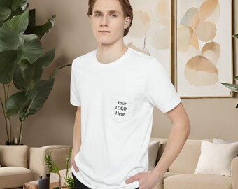 Personalisiertes Taschen-T-Shirt, individuelles Logo, Unisex Fit