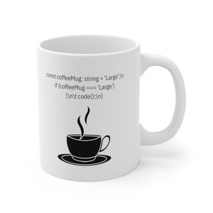 TypeScript Coding Mug, Software Developer Gift, 11oz Ceramic Mug image 2