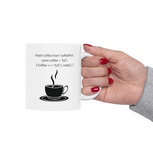 Reactコーディングコーヒーマグ、ソフトウェア開発者向けギフト、11オンスセラミック 画像 5