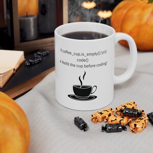 Caneca de cerâmica com código Python, presente para desenvolvedor de software, 325 ml imagem 3