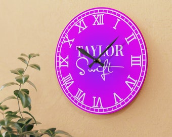 Swiftie Wall Clock, Acrylic Decor, Taylor Gift