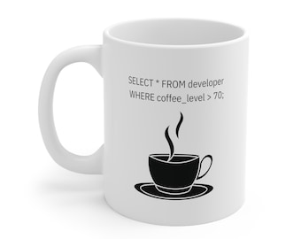 Sql Code Keramikbecher, Software Entwickler Geschenk, 11oz