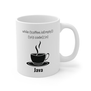 Mug Java Coding, cadeau pour développeur de logiciels, céramique, 11 oz image 2