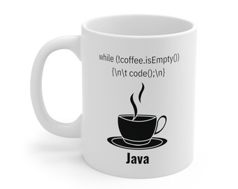 Java Coding Mug, Software Developer Gift, Ceramic 11oz