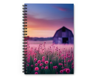 ファームサンセットメドウスパイラルノート - 罫線入りジャーナル
