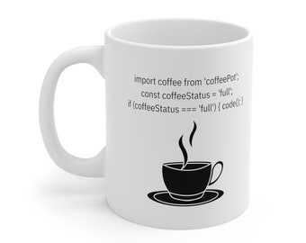 React Native Coding Mug, Software Developer Gift, 11oz Ceramic