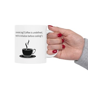 Javascript-codering koffiemok, cadeau softwareontwikkelaar afbeelding 5