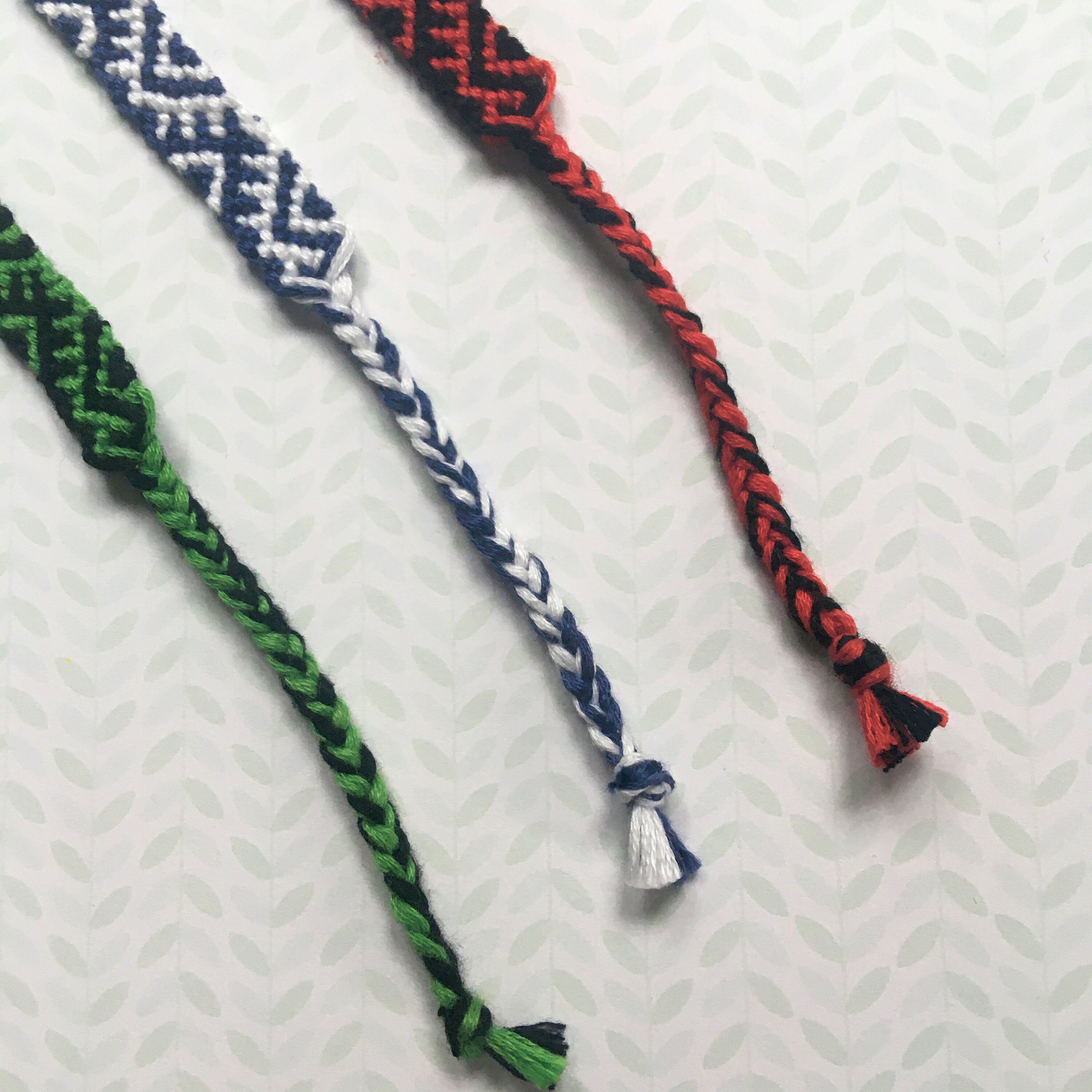 Knotted Zipper Zigzag friendship bracelet with braided ties Etsy