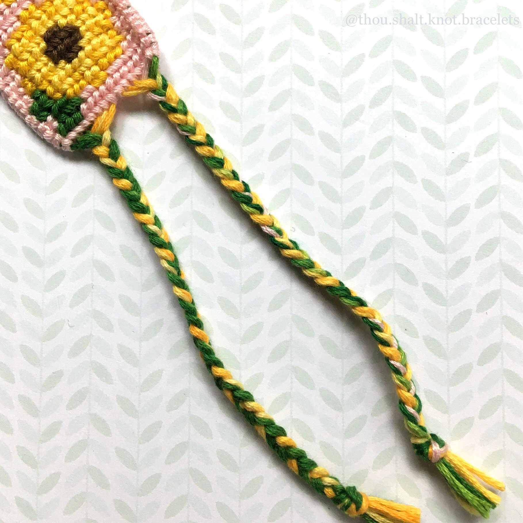 Knotted repeaing sunflower pattern friendship bracelet wth Etsy