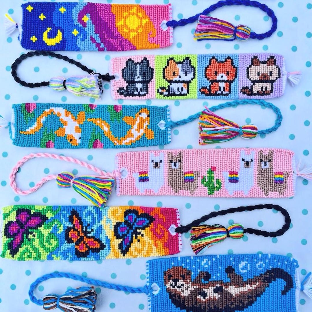 Colorful Assorted Bookmarks With Tassels | Various Whimsical Patterns ...