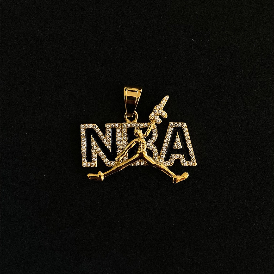 NBA Chain and Pendant Diamond NBA Necklace Out Gold Water Etsy