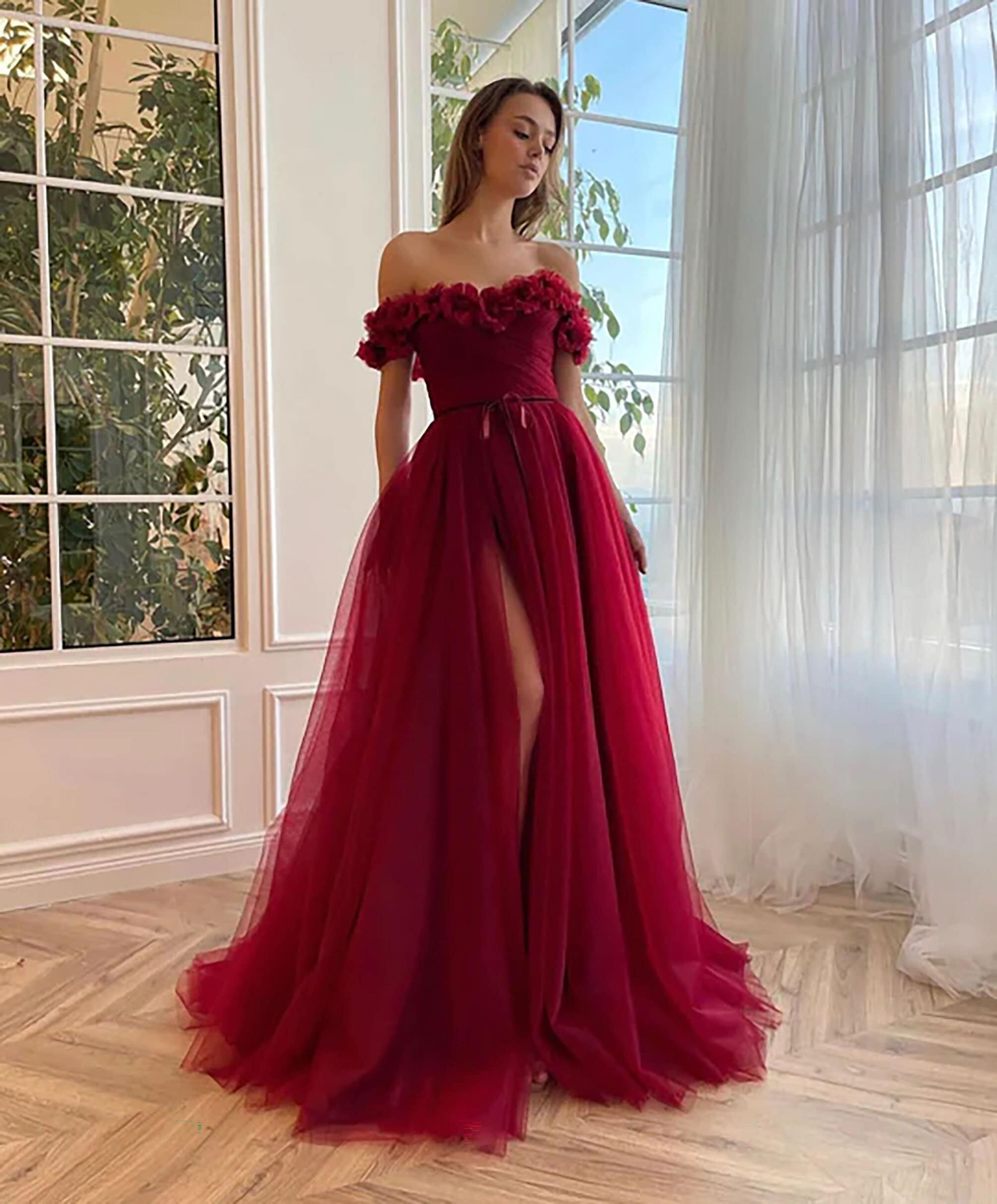 Red Roses Prom Dress - Etsy Singapore