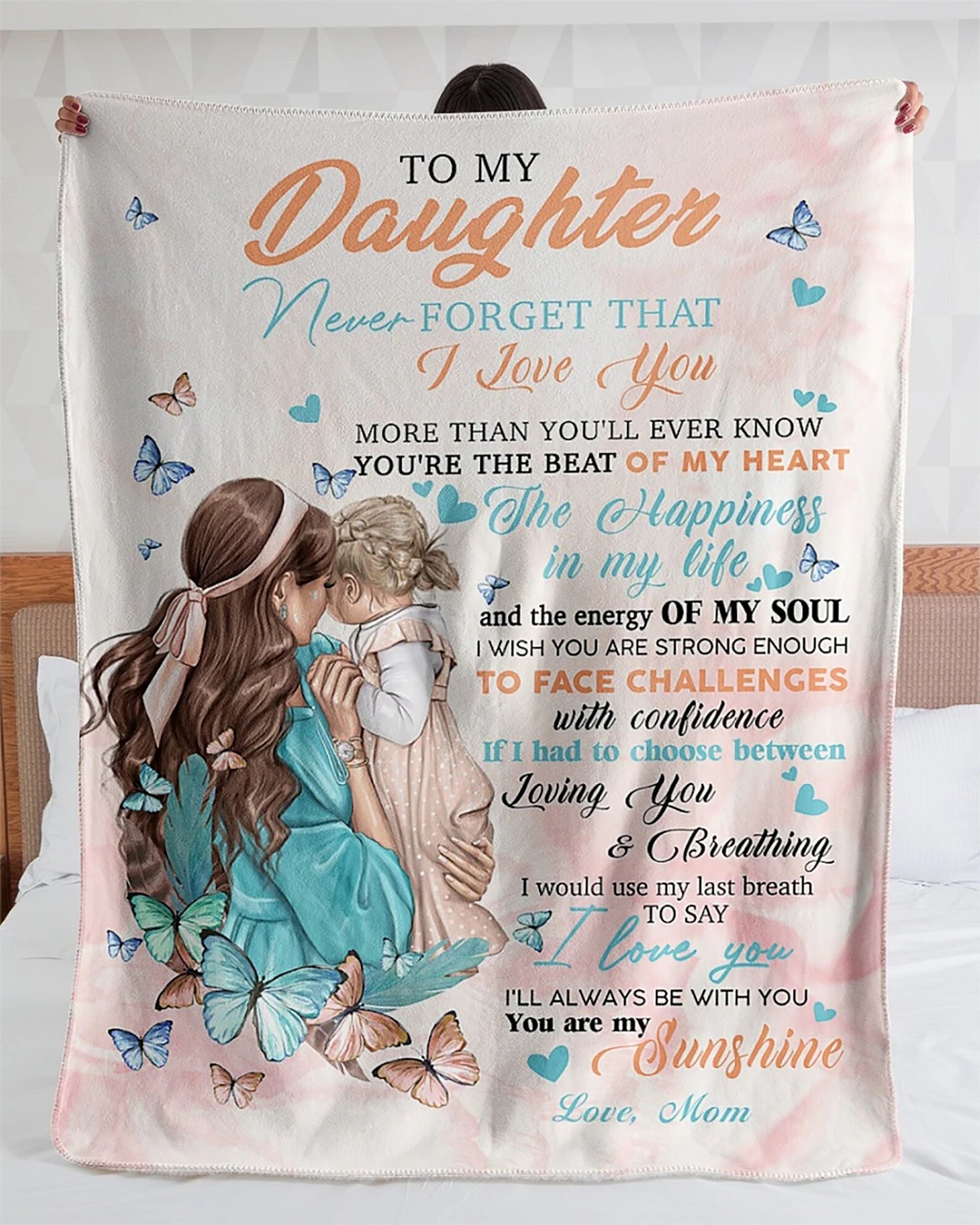 Personalized to My Daughter BlanketI Love You To Face Etsy