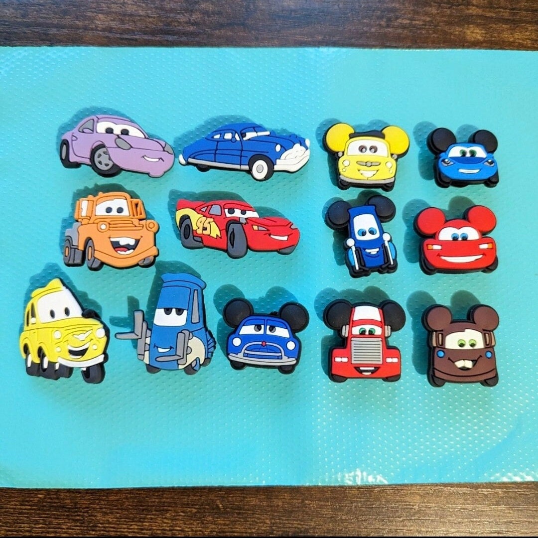 Cars Lightning Mcqueen Mater Jibbitz Shoe Charms 13 Pieces Etsy