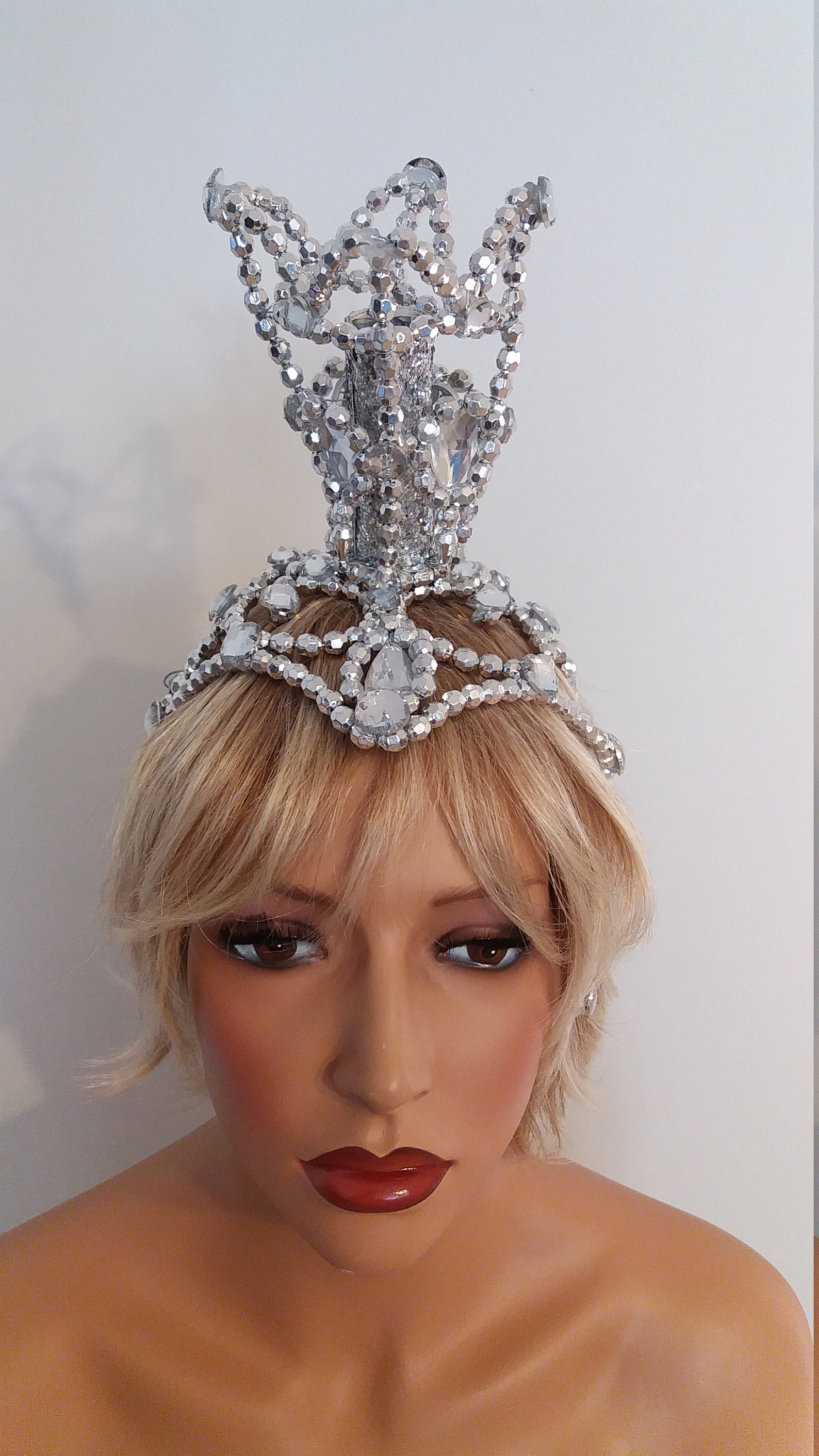 silver mardi gras headpiece