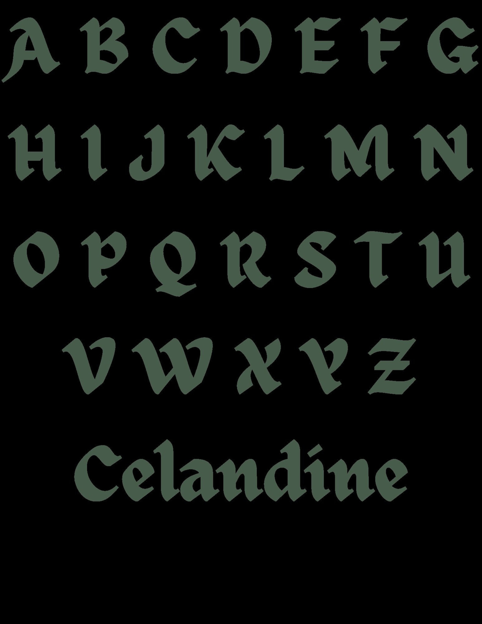 Cross Stitch Font Pattern Celandine Full Alphabet Cross Stitch Grid PDF