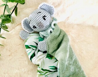 Doudou koala lange au crochet. Doudou souple lange koala cadeau de naissance , peluche koala doudou tissu doudou crochet doudou mouchoir.