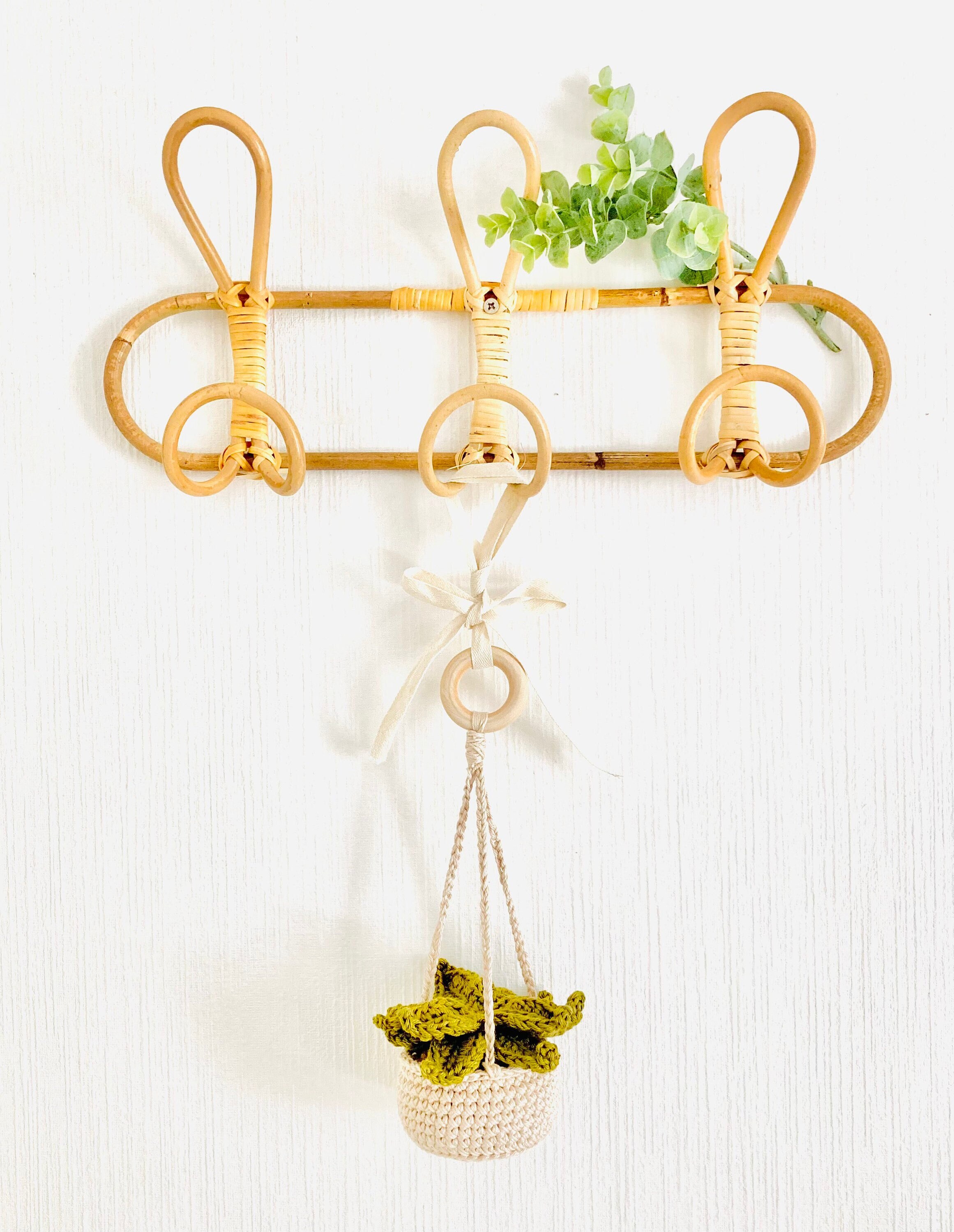 Plante en Pot à Suspendre Réalisé Au Crochet Pour Décoration d'intérieur. Plante Suspendue Crochet, 