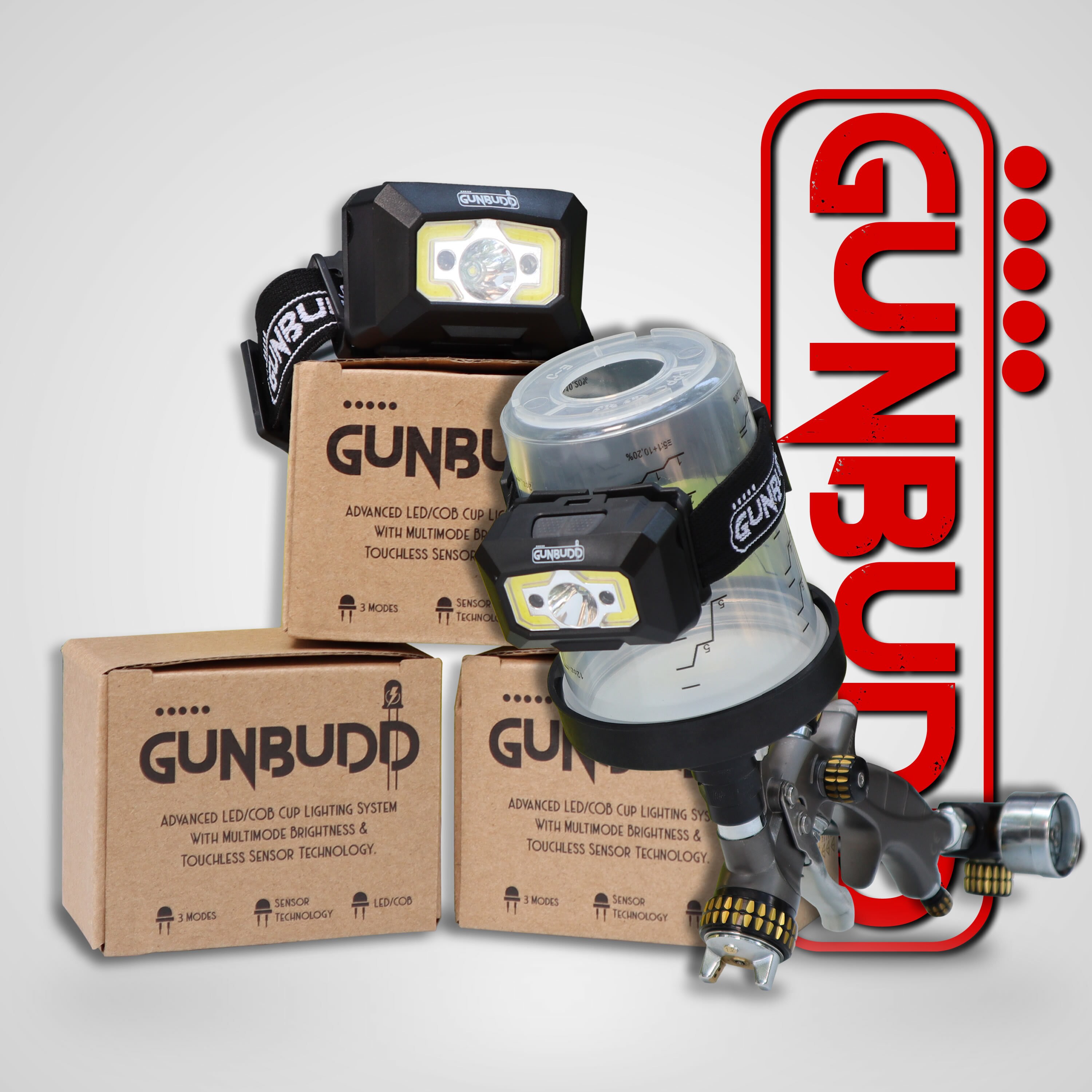 Gunbudd Spray Paint Gun Flashlight COB/LED Ultra Lighting System