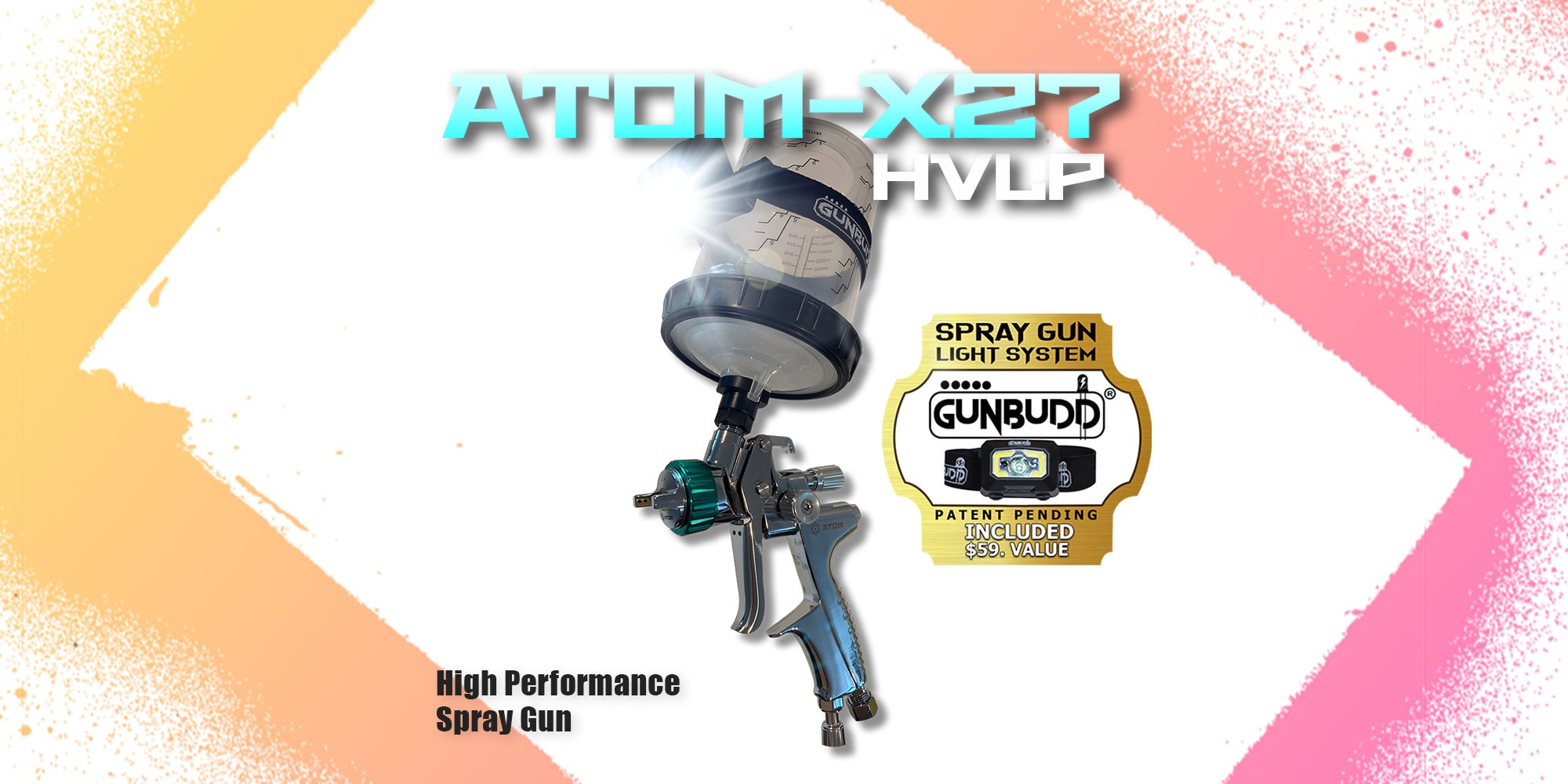 ATOM X21 Professional Spray Gun MP-LVLP Solvent/Waterborne