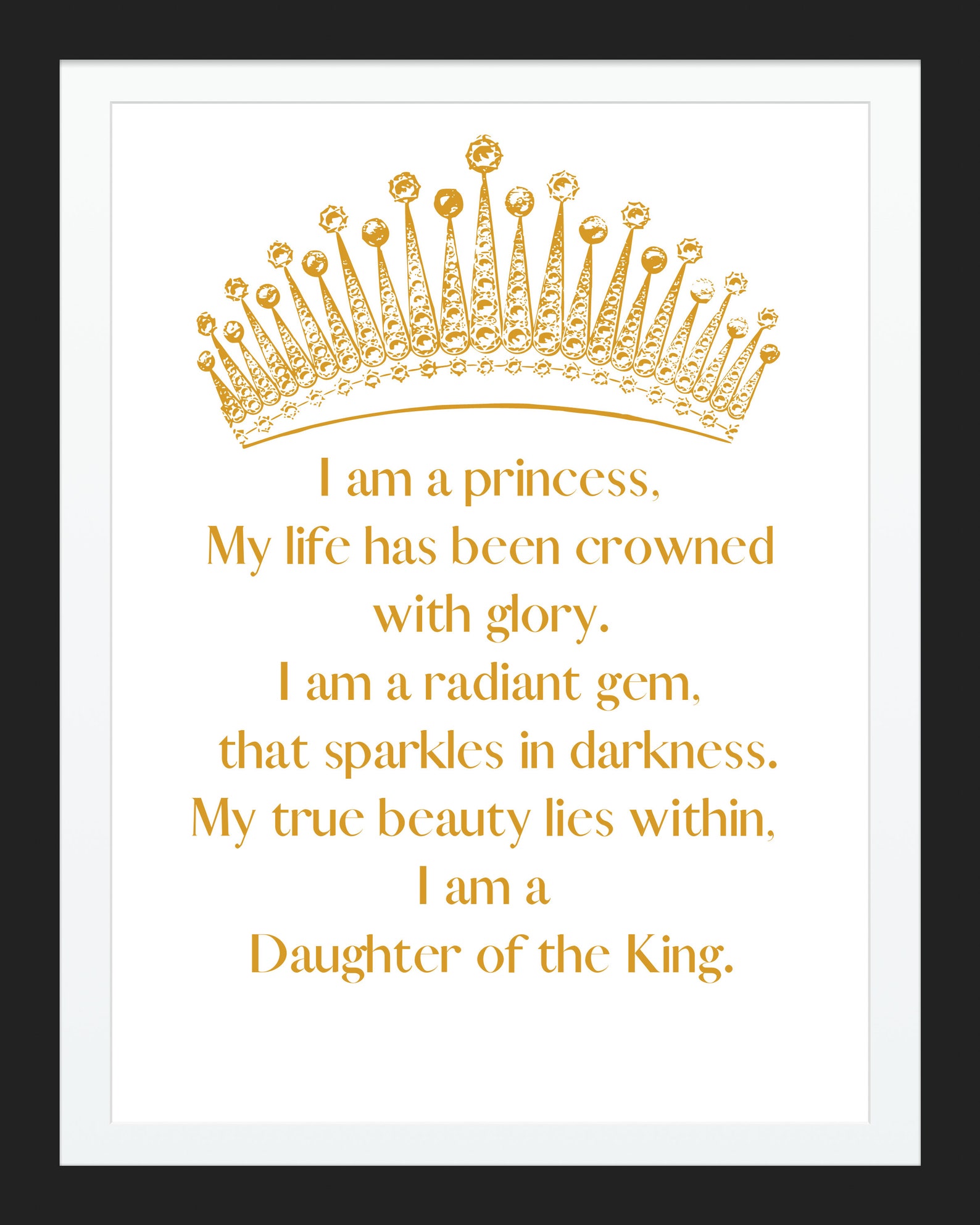 Daughter of The King Inspirational Print | Etsy