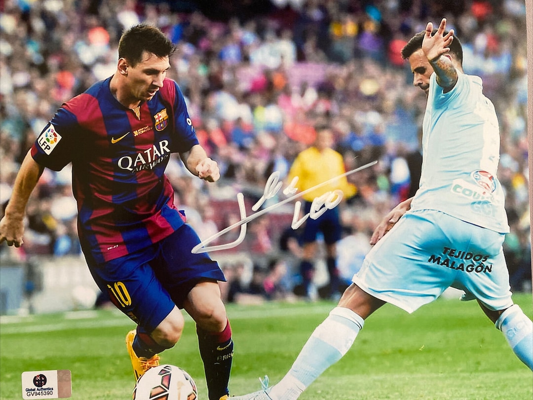 Lionel Messi Autographed Hand Signed 8X10 Photo SOCCER COA - Etsy