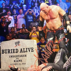 Kane Signed Autograph Auto 8x10 Photo WWE JSA COA