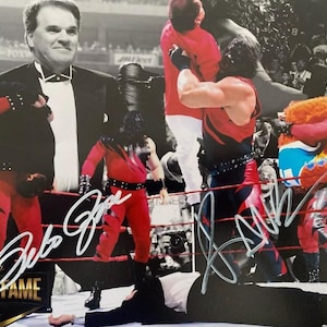 Pete Rose & KANE Signed Autographed 8x10 Photo JSA Authentic COA