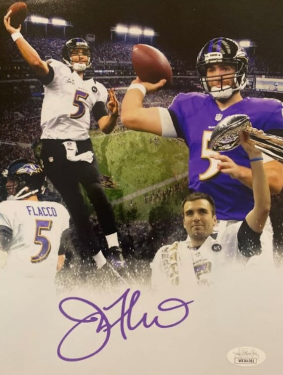 Joe Flacco Signed Baltimore Ravens 8x10 Photograph Super Bowl JSA